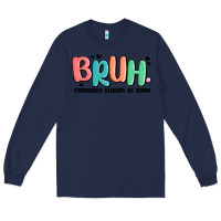 Navy bruh formerly known as mom Long Sleeve Tee - MaliasSmallBusiness