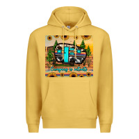 Antique Gold camping is intents Premium Hoodie - JahusDesignShop