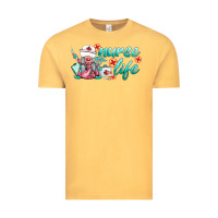Vintage Mustard nurse life gnomies Vintage Tee - BarkalooDesign