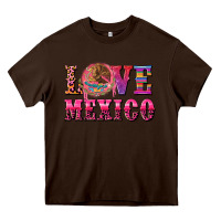 Chocolate Brown love mexico Heavy Core Tee - CTS Tumbler Store