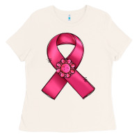 Bone breast cancer awareness ribbon Ladies Tee - RanaPortraitStore