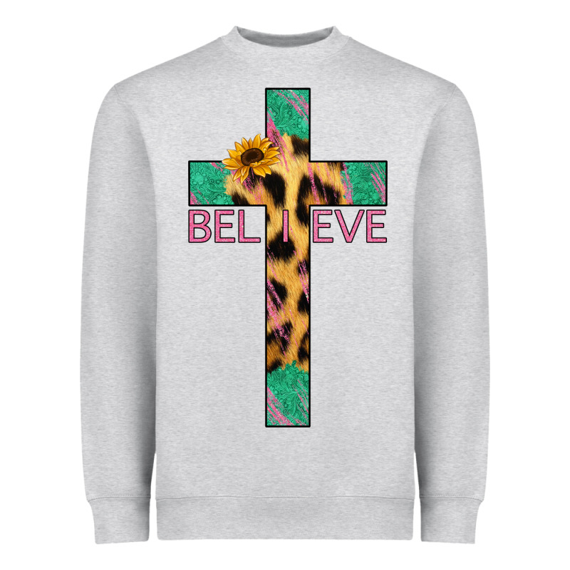 Believe Cross Heavyweight Sweatshirt by Jasminsmagicworld | Teevron
