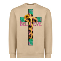 Mushroom Believe Cross Heavyweight Sweatshirt - Jasminsmagicworld