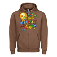 Chestnut let your light shine Zipper Hoodie - LillyAllenDesigns