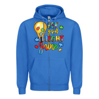 True Royal let your light shine Zipper Hoodie - LillyAllenDesigns