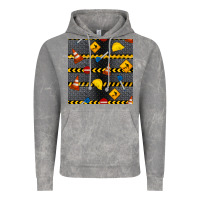 Cloud Rock construction signs seamless pattern Vintage Hoodie - BundleAndBundleShop