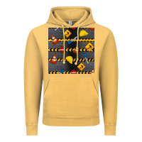 Vintage Mustard construction signs seamless pattern Vintage Hoodie - BundleAndBundleShop