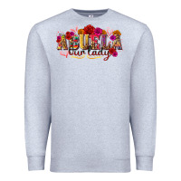 Heather Grey Abuela Our Lady Premium Sweatshirt - texasbilliewilder