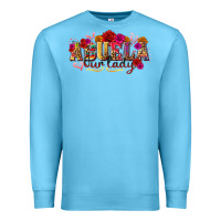 Ocean Blue Abuela Our Lady Premium Sweatshirt - texasbilliewilder