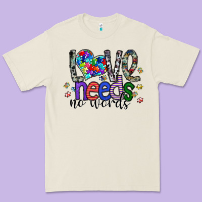 Love Need No Words Premium Tee Designed By Sublimationcraftshop