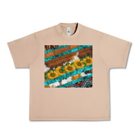 Burro western aztec sunflowers turquoise cowhide Urban Heavy Tee - BarkalooDesign