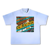 Grape Ice western aztec sunflowers turquoise cowhide Urban Heavy Tee - BarkalooDesign