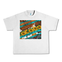 Lunar Rock western aztec sunflowers turquoise cowhide Urban Heavy Tee - BarkalooDesign