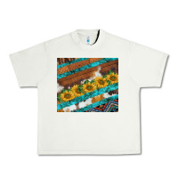 Pistachio western aztec sunflowers turquoise cowhide Urban Heavy Tee - BarkalooDesign