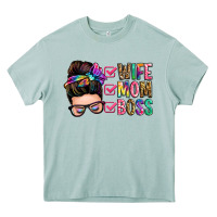 Arona wife mom boss messy bun Heavy Core Tee - Zillion Design Studio