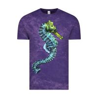 Cloud Purple Blue Seahorse Vintage Tee - LillyAllenDesigns