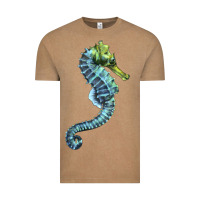 Vintage Coffee Blue Seahorse Vintage Tee - LillyAllenDesigns