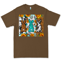 Cacao Easter bunnies leopard cowhide tumbler Easter Day Premium Tee - Neo Western