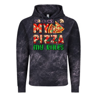 Cloud Black my pizza  my rules Vintage Hoodie - AdoDesignShop