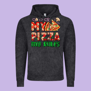 My Pizza  My Rules Vintage Hoodie Designed By Adodesignshop
