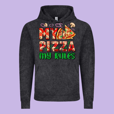 My Pizza  My Rules Vintage Hoodie Designed By Adodesignshop