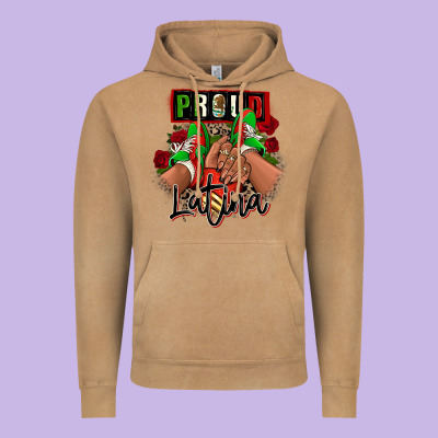 Proud Latina Mexican Sneakers Vintage Hoodie Designed By Ranaportraitstore