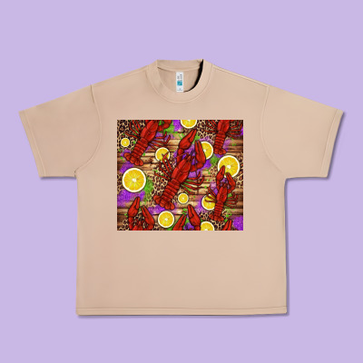 Mardi Gras Crawfish And Lemons Urban Heavy Tee Designed By Jasminsmagicworld