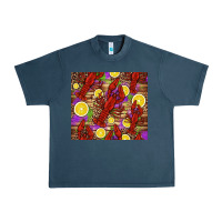 Midnight Navy mardi gras crawfish and lemons Urban Heavy Tee - Jasminsmagicworld