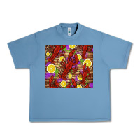Pebble Blue mardi gras crawfish and lemons Urban Heavy Tee - Jasminsmagicworld