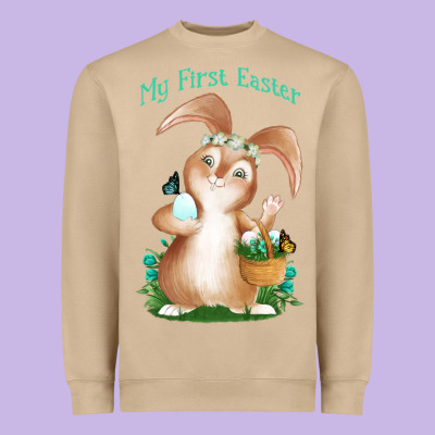 Babies First Easter Boys Heavyweight Sweatshirt Designed By Jasminsmagicworld