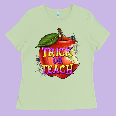 Trick Or Teach Ladies Tee Designed By Texasbilliewilder