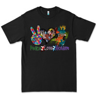 Black peace love autism Premium Tee - SublimationCraftShop