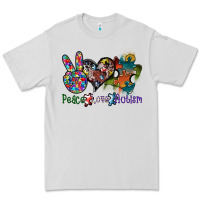 Dove Grey peace love autism Premium Tee - SublimationCraftShop