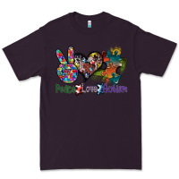 Plum peace love autism Premium Tee - SublimationCraftShop