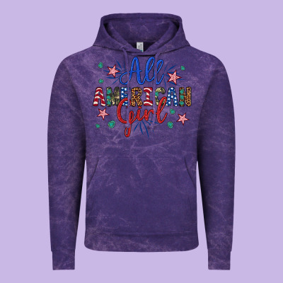 All American Girl Vintage Hoodie Designed By Artiststas