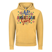 Vintage Mustard all american girl Vintage Hoodie - Artiststas