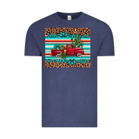 Vintage Denim truck gemstone leopard Vintage Tee - AdoDesignShop