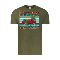 Vintage Olive truck gemstone leopard Vintage Tee - AdoDesignShop