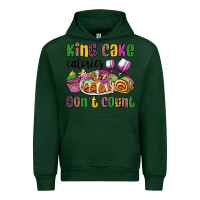 Forest Green king cake calories don't count mardi gras Urban Hoodie - OliviaCreatesArt