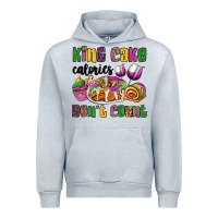 Heather Grey king cake calories don't count mardi gras Urban Hoodie - OliviaCreatesArt