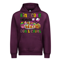 Mauve Wine king cake calories don't count mardi gras Urban Hoodie - OliviaCreatesArt