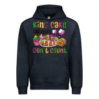 Navy king cake calories don't count mardi gras Urban Hoodie - OliviaCreatesArt