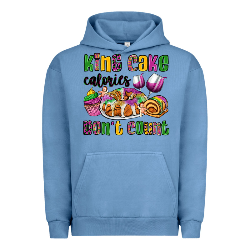 King Cake Calories Don't Count Mardi Gras Urban Hoodie by OliviaCreatesArt | Teevron