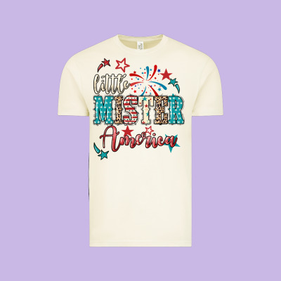 Little Mister America Vintage Tee Designed By Nancycooperartshop