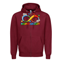 Burgundy neurodiversity Zipper Hoodie - LillyAllenDesigns