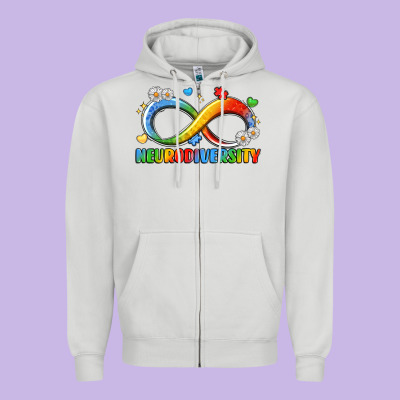 Neurodiversity Zipper Hoodie Designed By Lillyallendesigns