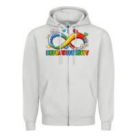 Dove Grey neurodiversity Zipper Hoodie - LillyAllenDesigns