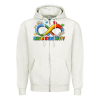 Oatmeal Heather neurodiversity Zipper Hoodie - LillyAllenDesigns