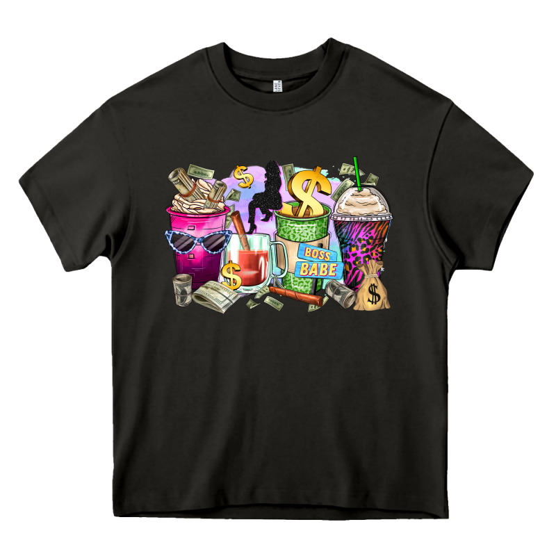 Boss Babe Coffee Cups Heavy Core Tee by Zillion Design Studio | Teevron
