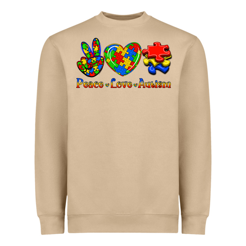 Peace Love Autism Heavyweight Sweatshirt by Jasminsmagicworld | Teevron